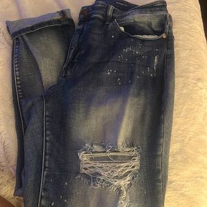 Judy blue boyfriend fit distressed jeans